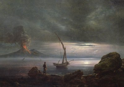 Vulcano di sera, Sicilia da Johan Christian Dahl